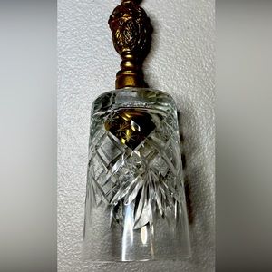 Vintage Crystal Bell with Brass Handle ID-4
